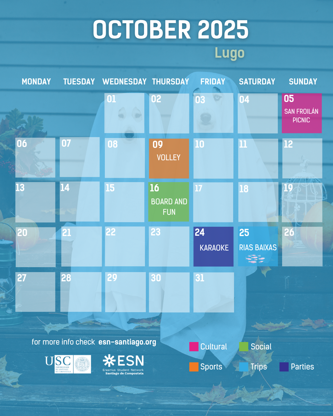 Calendario Octubre Lugo