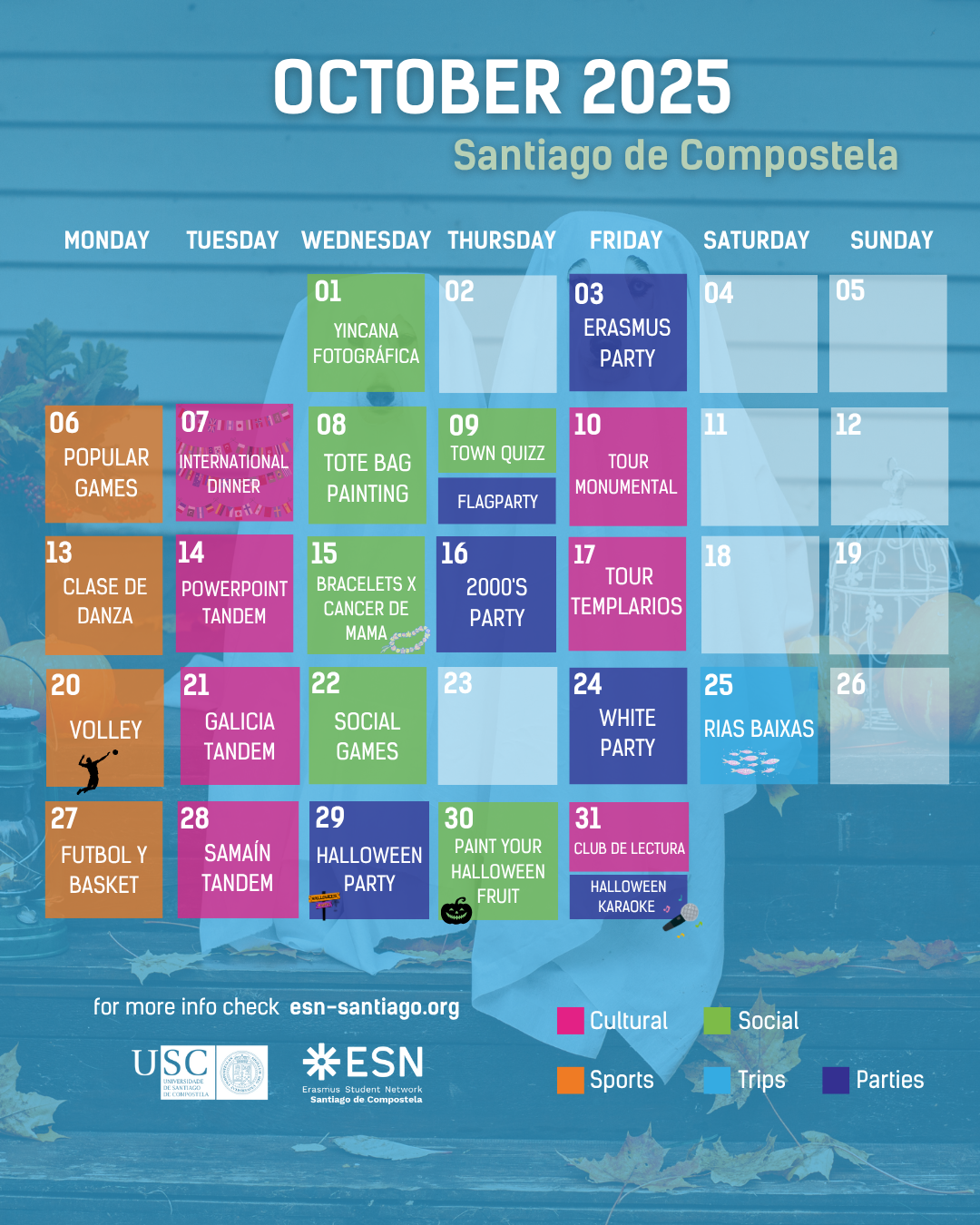 Calendario de Octubre Santiago de Compostela